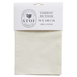 Coupon tissu coton 70x100cm blanc &eacute;cru