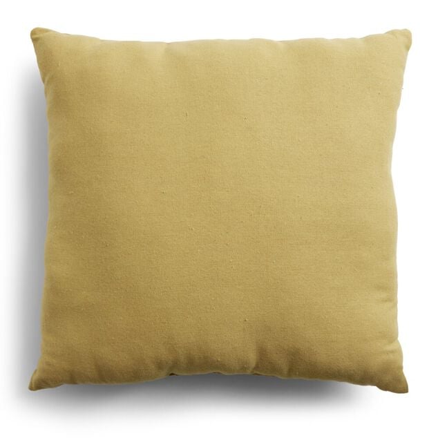 Coussin carr&eacute; 40x40cm jaune ocre