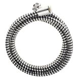 Tuyau flexible de douche plastique gris et noir 2m