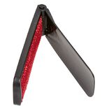 Brosse textile 2en1 chausse pied noir et rouge