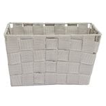 Pani&egrave;re de rangement tress&eacute;e gris clair Taille L - 21,5x12xH21,5cm