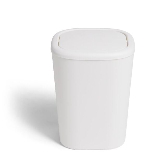 Poubelle salle de bain plastique blanc 3L