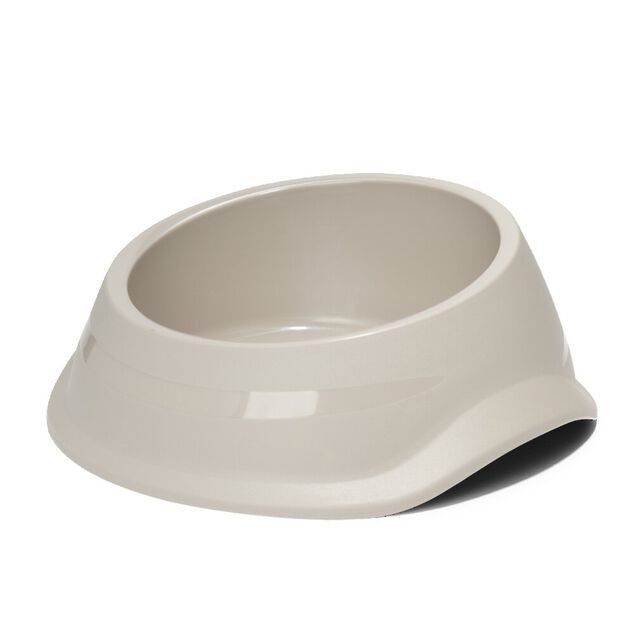 Gamelle ronde antid&eacute;rapante pour chien plastique gris &Oslash;29,5xH.12cm