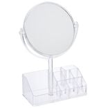 Rangement cosmétique miroir 9 compartiments 20x15xH5cm