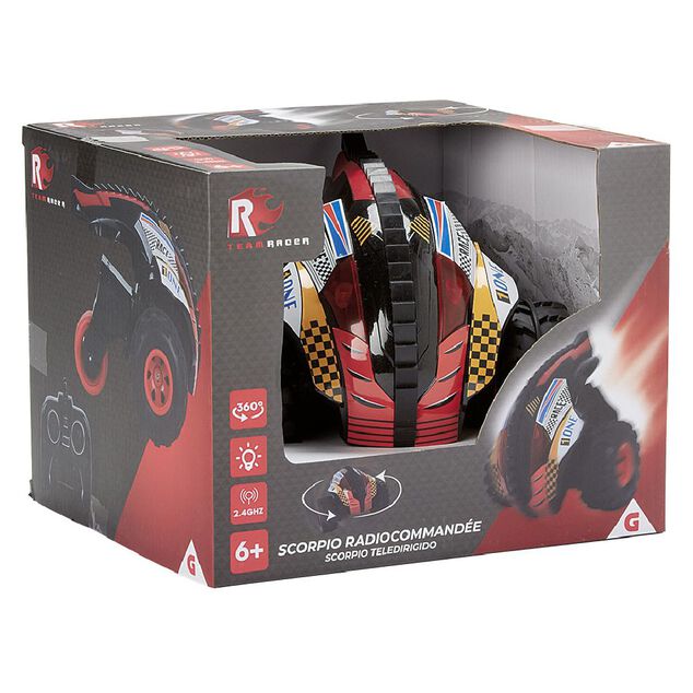 Voiture radiocommandée Scorpio lumineuse rotative 360°