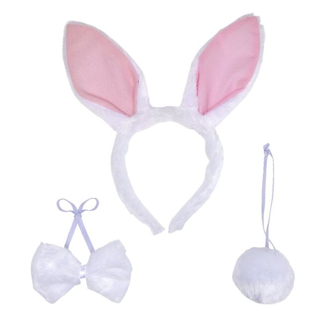 Accessoire d&eacute;guisement Halloween lapin 3 pi&egrave;ces - Taille adulte