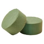Bloc mousse florale Ø8xH4cm vert  x2