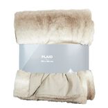 Plaid effet fausse fourrure marron 130x160cm