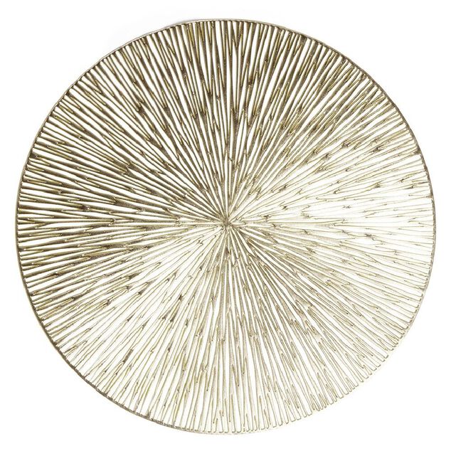 Set de table rond brillant rose ou dor&eacute; &Oslash;38cm