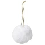 Boule de No&euml;l fourrure blanche &Oslash;6cm