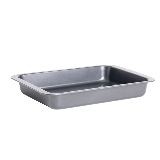 Plat &agrave; four m&eacute;tal noir 42x42xH6cm