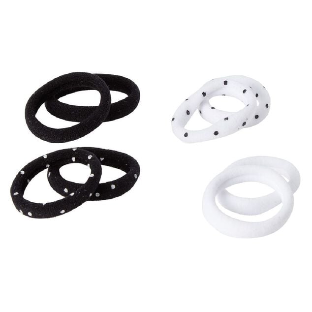 &Eacute;lastique en mousse noir et blanc x8
