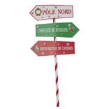 Décoration de Noël pancarte direction (2 modèles)