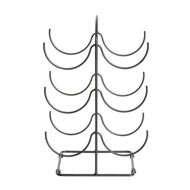 Range bouteille vertical 6 emplacements m&eacute;tal 19x25xH40cm