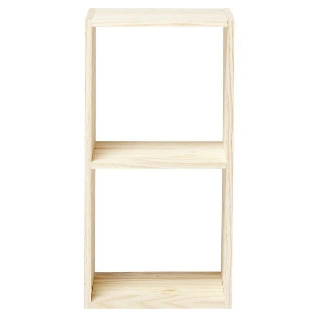 Structure Box Cube 2 cases 35x30x70cm pin naturel