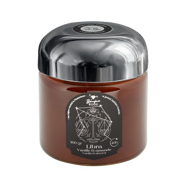 Bougie bijoux bracelet astrologie argent&eacute; verre parfum&eacute;e &Oslash;8xH10,5cm (12 mod&egrave;les)