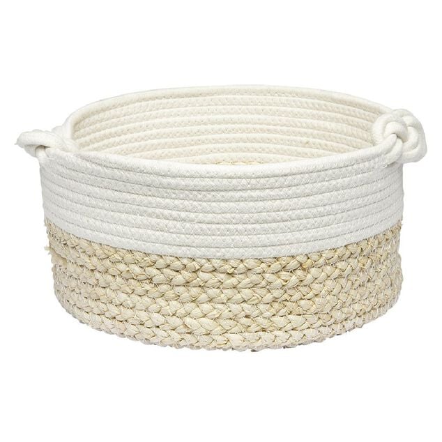 Pani&egrave;re ovale blanc naturel &Oslash;28 cm