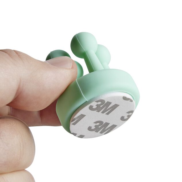 Crochet adhésif x3 multifonction caoutchouc Ø3,8cm