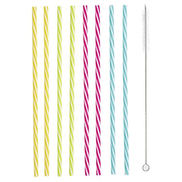 Paille r&eacute;utilisable x 8