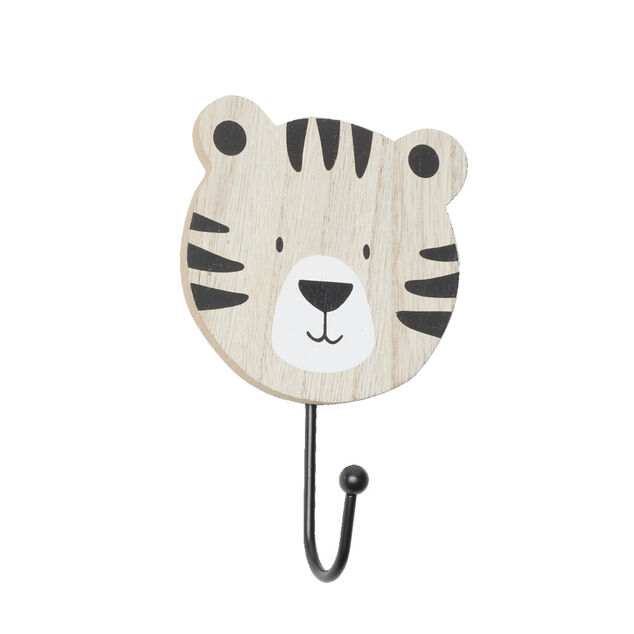 Pat&egrave;re crochet bois forme animaux 10xH16,5cm (3 mod&egrave;les)