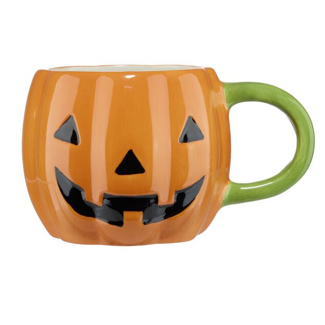 Mug Halloween 40cl citrouille c&eacute;ramique orange