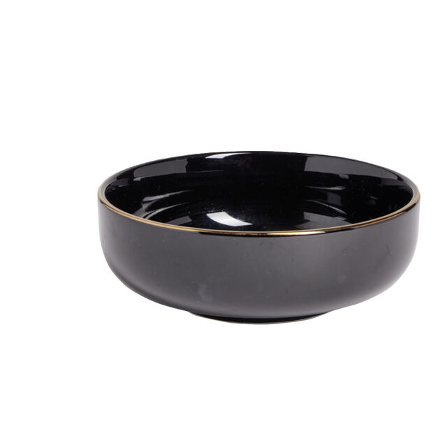 Coupelle ronde Oslo fa&iuml;ence noir &Oslash;15xH10cm