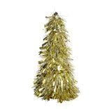 Sapin de Noël mini à poser aspect guirlande scintillante Ø18xH33cm (4 modèles)