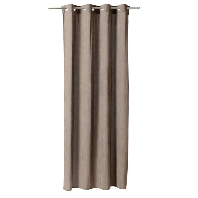 Rideau &agrave; oeillets velours c&ocirc;tel&eacute; uni 140x240cm (3 mod&egrave;les)