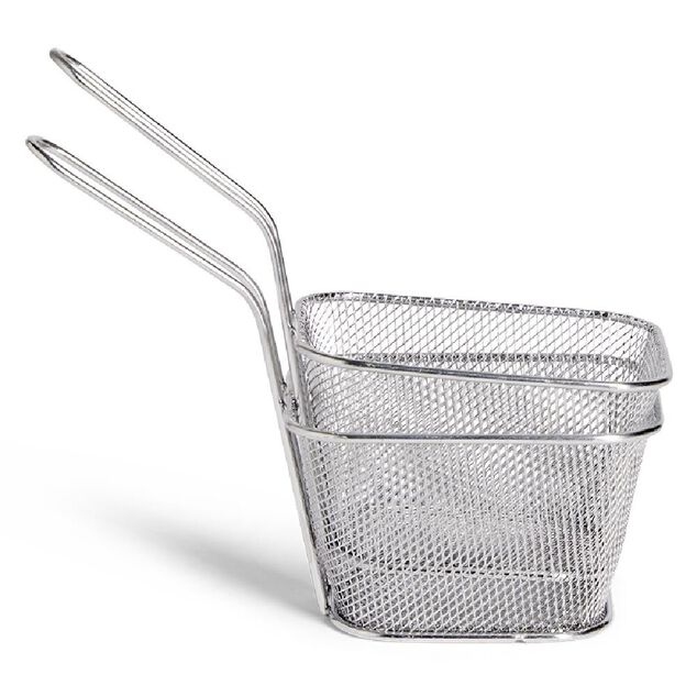 Lot de 2 paniers à frites inox argenté 19,5x17,5x8,5cm