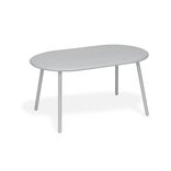 Table basse Faro m&eacute;tal gris clair 80x45xH40cm
