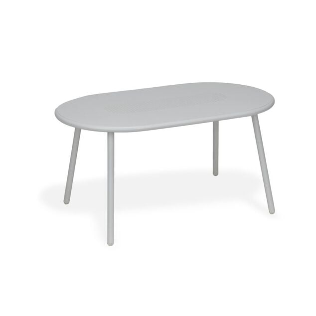 Table basse Faro m&eacute;tal gris clair 80x45xH40cm