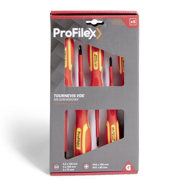 Lot de 5 tournevis VDE