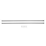 Tringle de vitrage Extensible 80-100 cm m&eacute;tal argent&eacute; x2