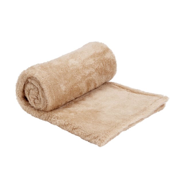 Plaid peluche uni 130x160cm - 4 mod&egrave;les