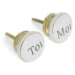 Poignée de meuble en céramique x2