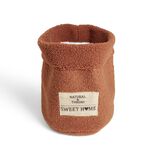 Pani&egrave;re laine boucl&eacute;e marron 29xH32cm