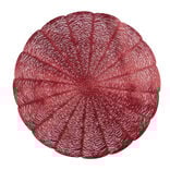 Set de table rond forme fleur rouge &Oslash;38cm