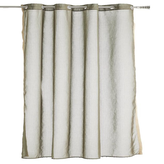 Voilage avec bordure d&eacute;coration jute 140x240 cm