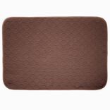 Couchage pour chien de taille moyenne polyester marron 75x55cm