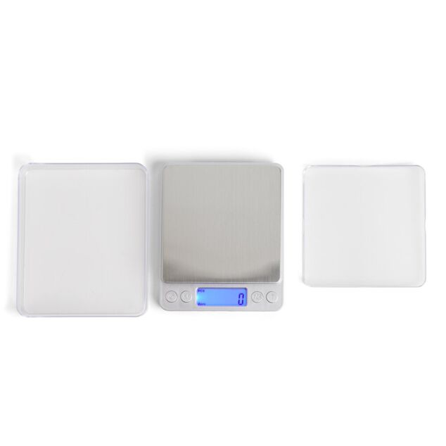 Balance de cuisine &eacute;lectronique max.3kg avec 2 contenants 10,6x12,7cm