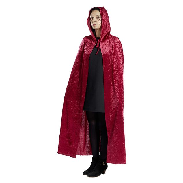 Cape chaperon rouge adulte Halloween - Taille unique L160cm