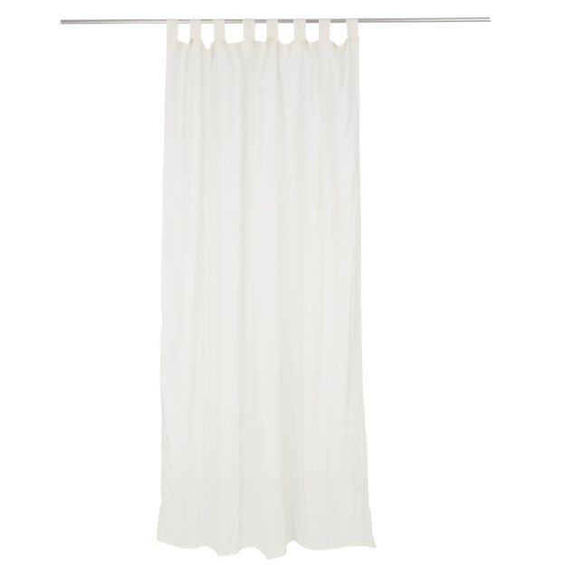 Voilage polycoton &agrave; pattes 140x240cm beige