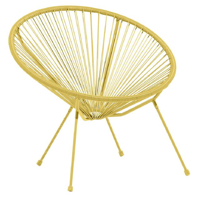 Fauteuil de jardin Urban filaire jaune 85x72xH83cm