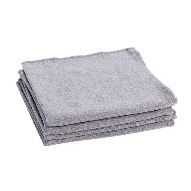 Serviette de table x4 effet lin 40x40cm (3 mod&egrave;les)