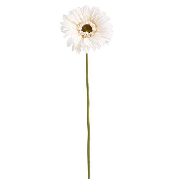 Fleur artificielle chrysanth&egrave;me blanc 1 tige &Oslash;30xH103cm