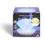 Lampe LED perle et coquillage blanc
