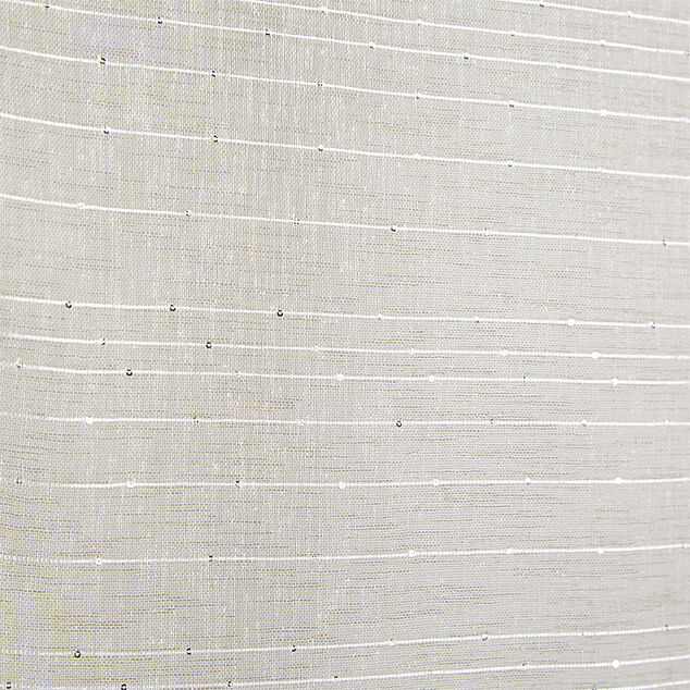 Vitrage passe tringle x2 effet sequin taupe 60x160cm