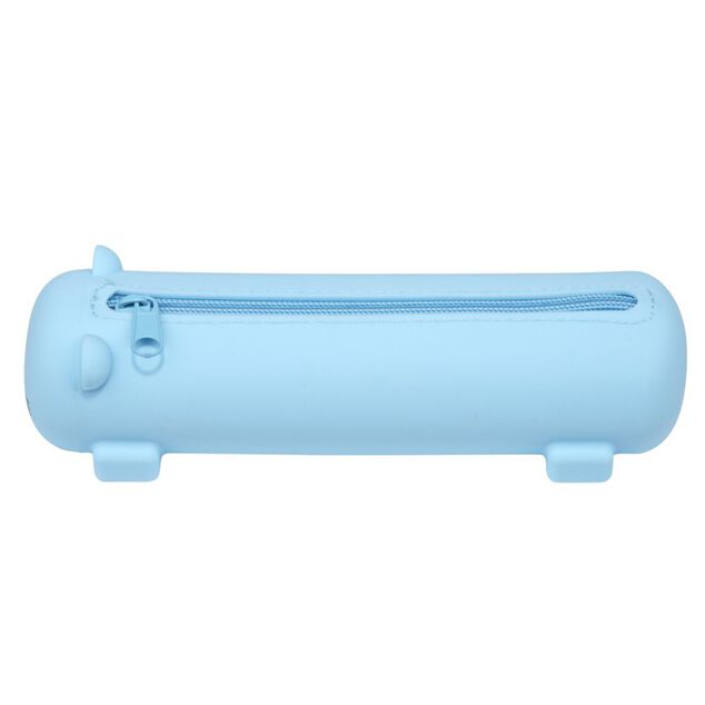 Trousse silicone kawaii funny chat bleu Ø7,5xL25,5cm