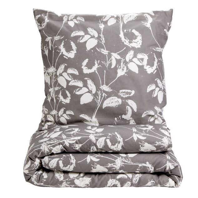 Parure de lit 1 personne 140x200cm coton motif v&eacute;g&eacute;tal vert - 2 mod&egrave;les