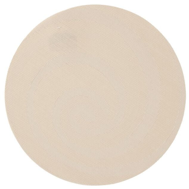 Set de table rond plastique beige &Oslash;36cm